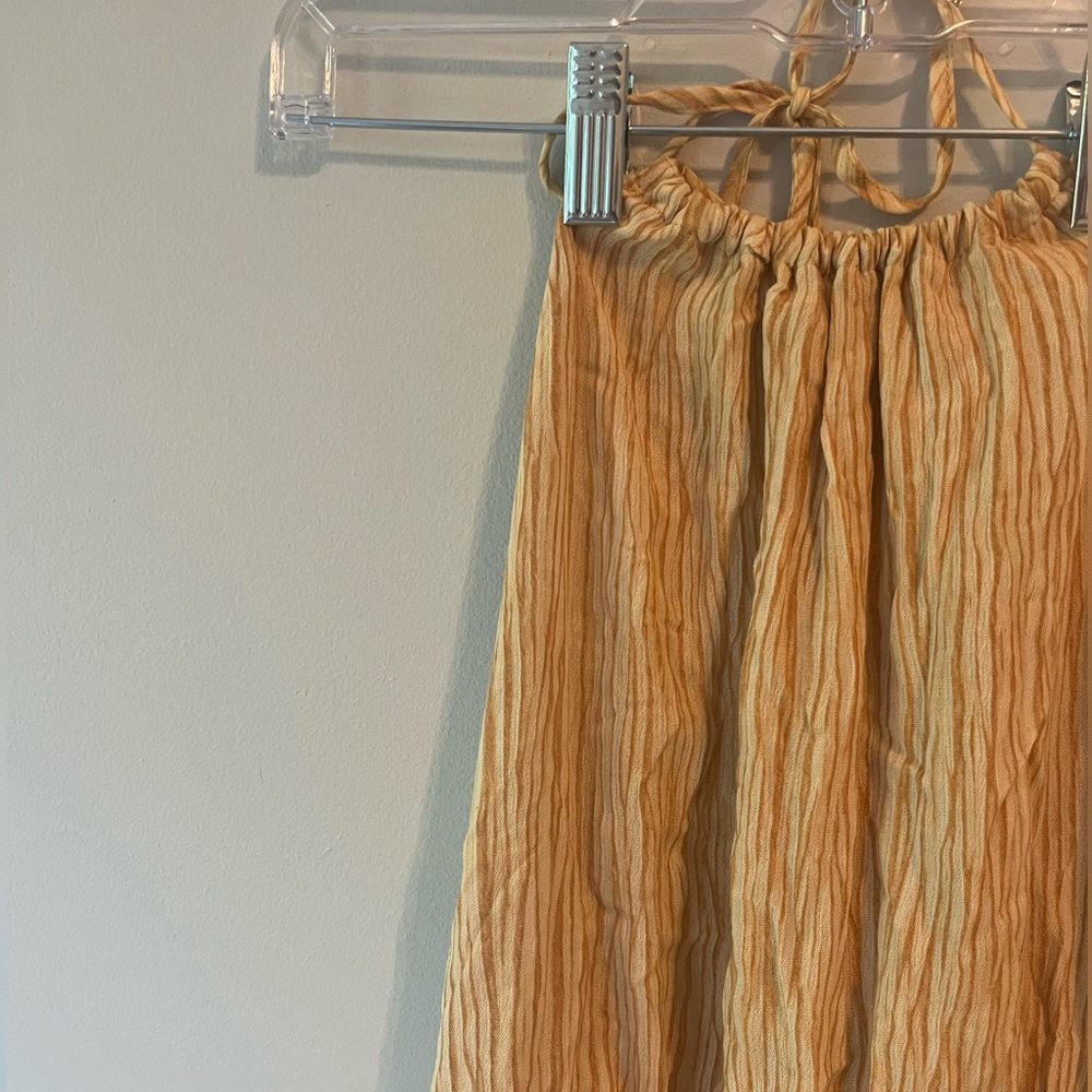 Lulu’s Yellow Halter Ruffle Dress - Picture 4 of 6